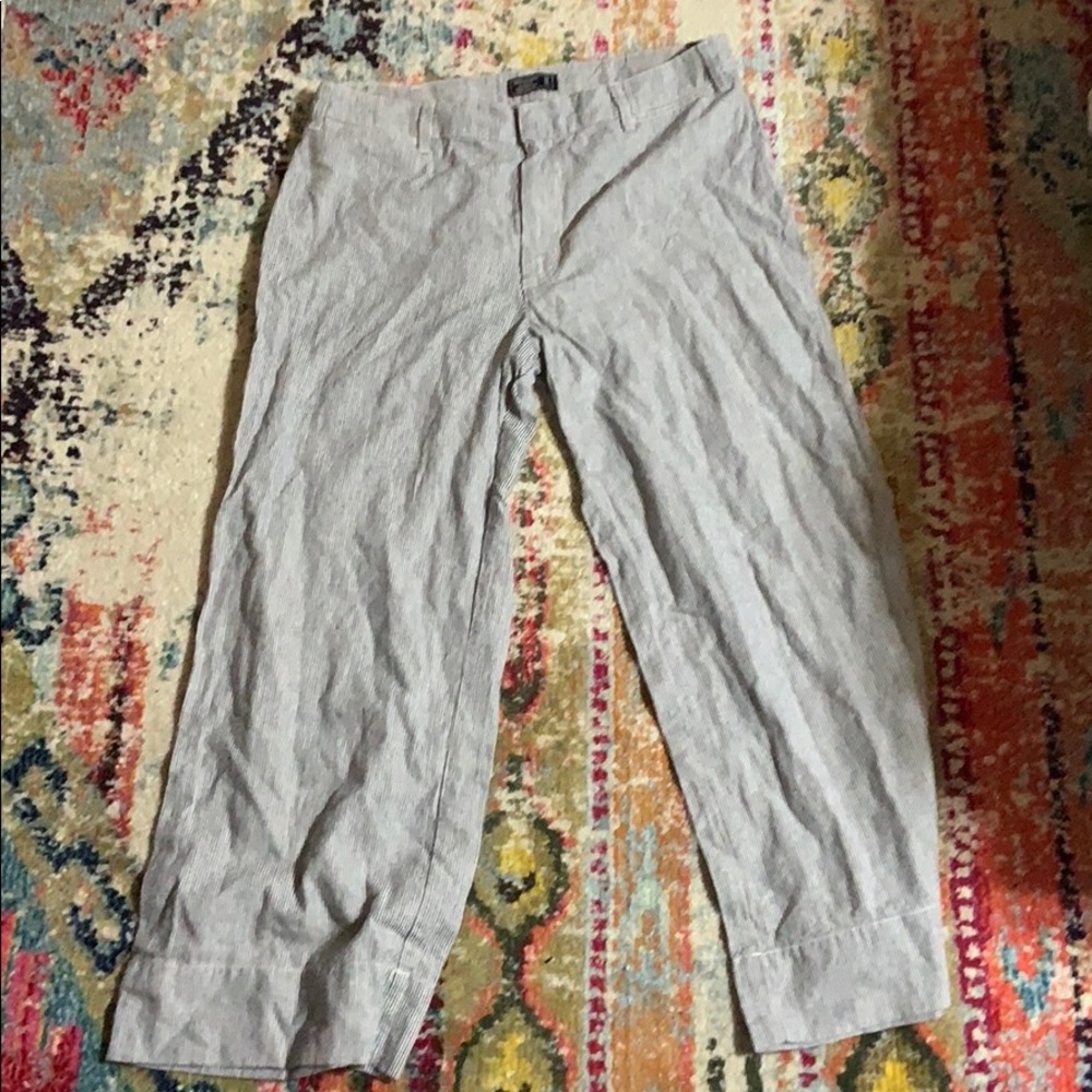 Striped high rise pants Abercrombie and Fitch